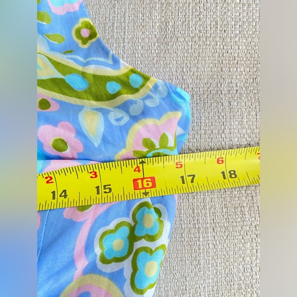 Talbots Dress Women’s 2 Voile Midi Dress Paisley Easter Pastel Floral - Picture 9 of 11